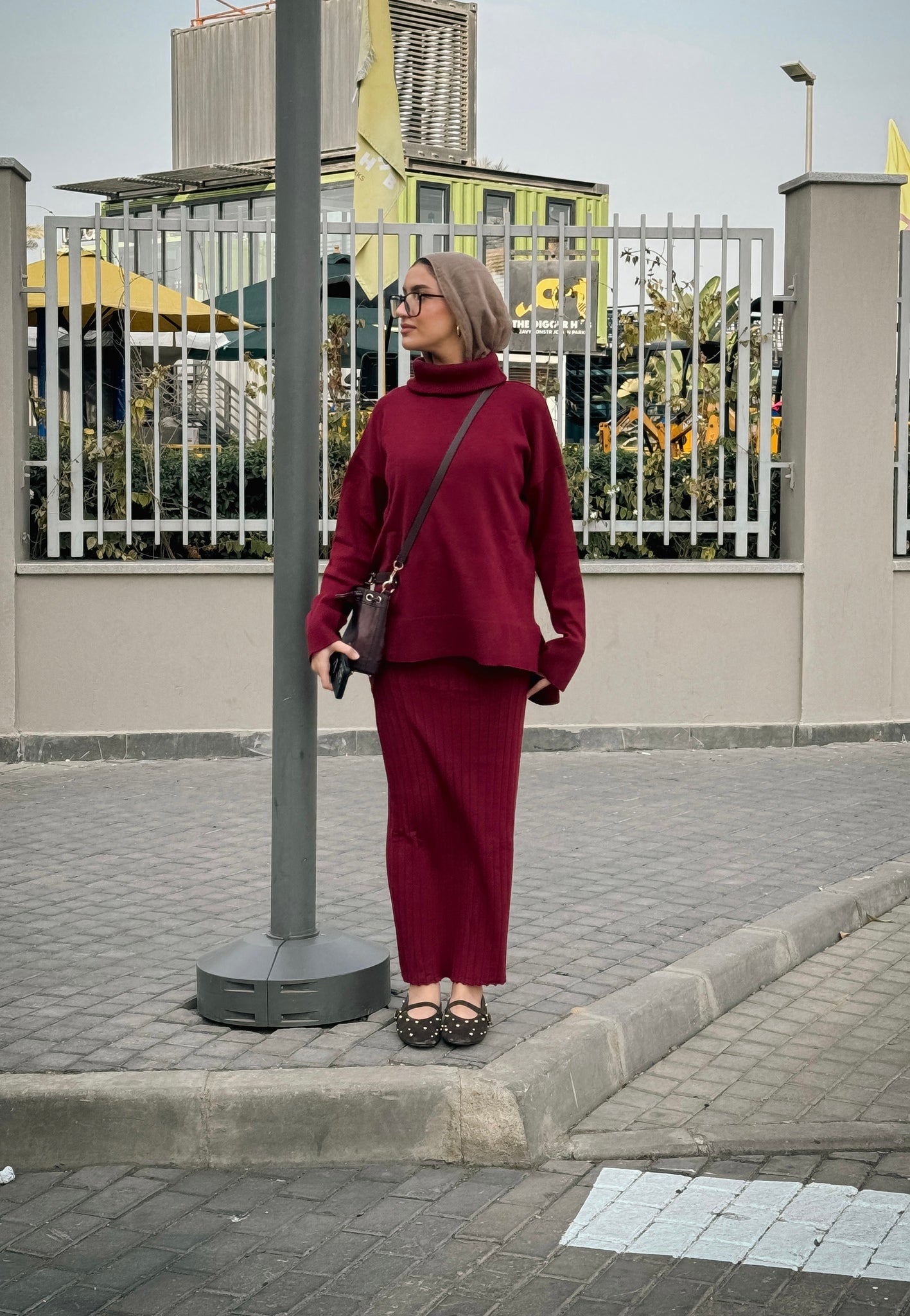 Skirt Set - Burgundy