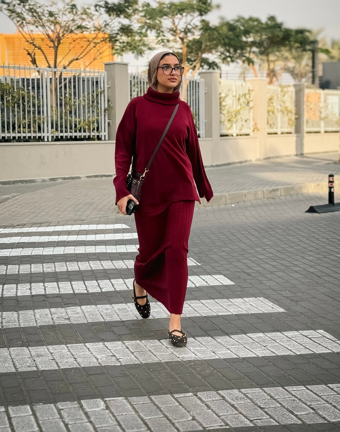 Skirt Set - Burgundy