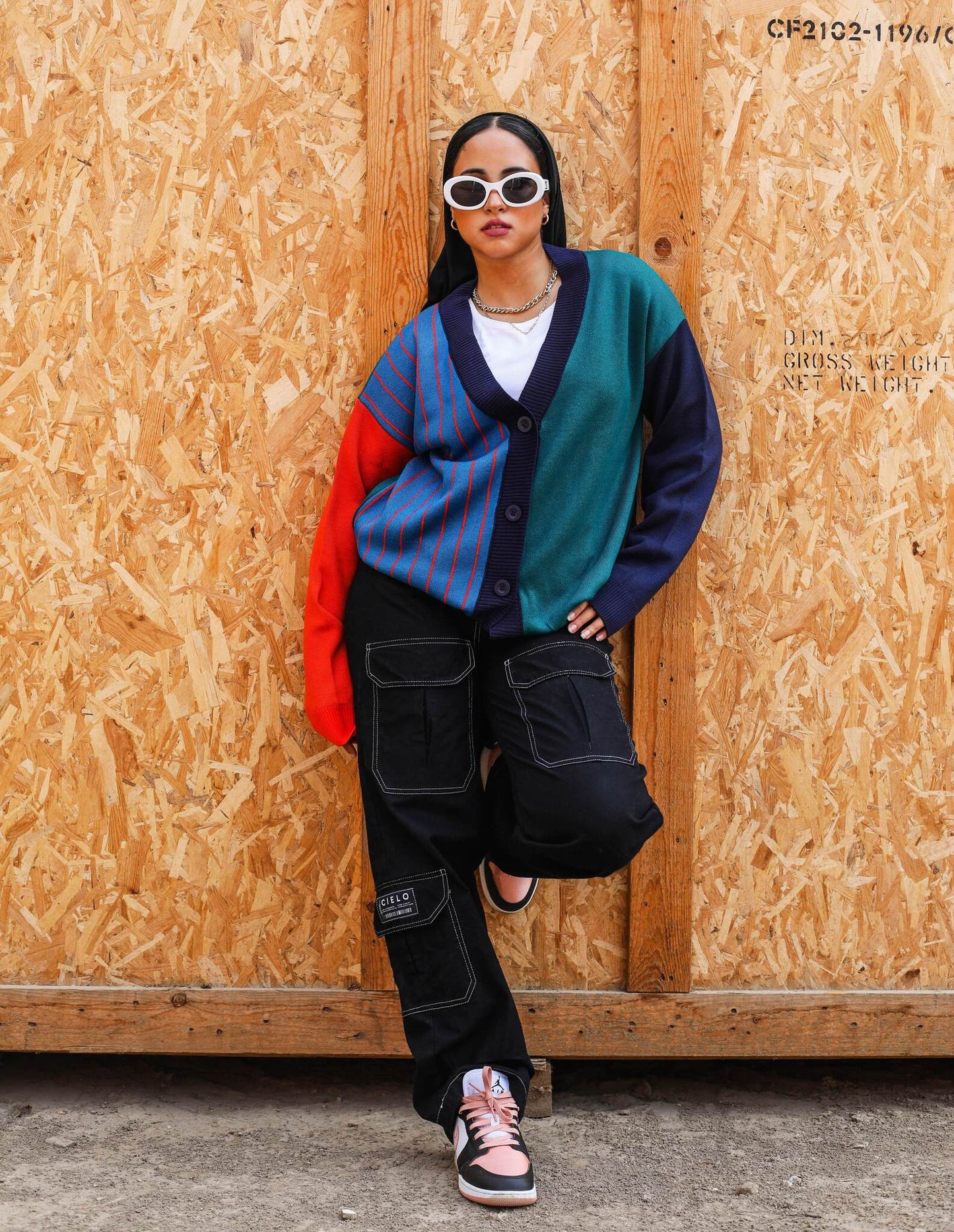 Color Block Cardigan