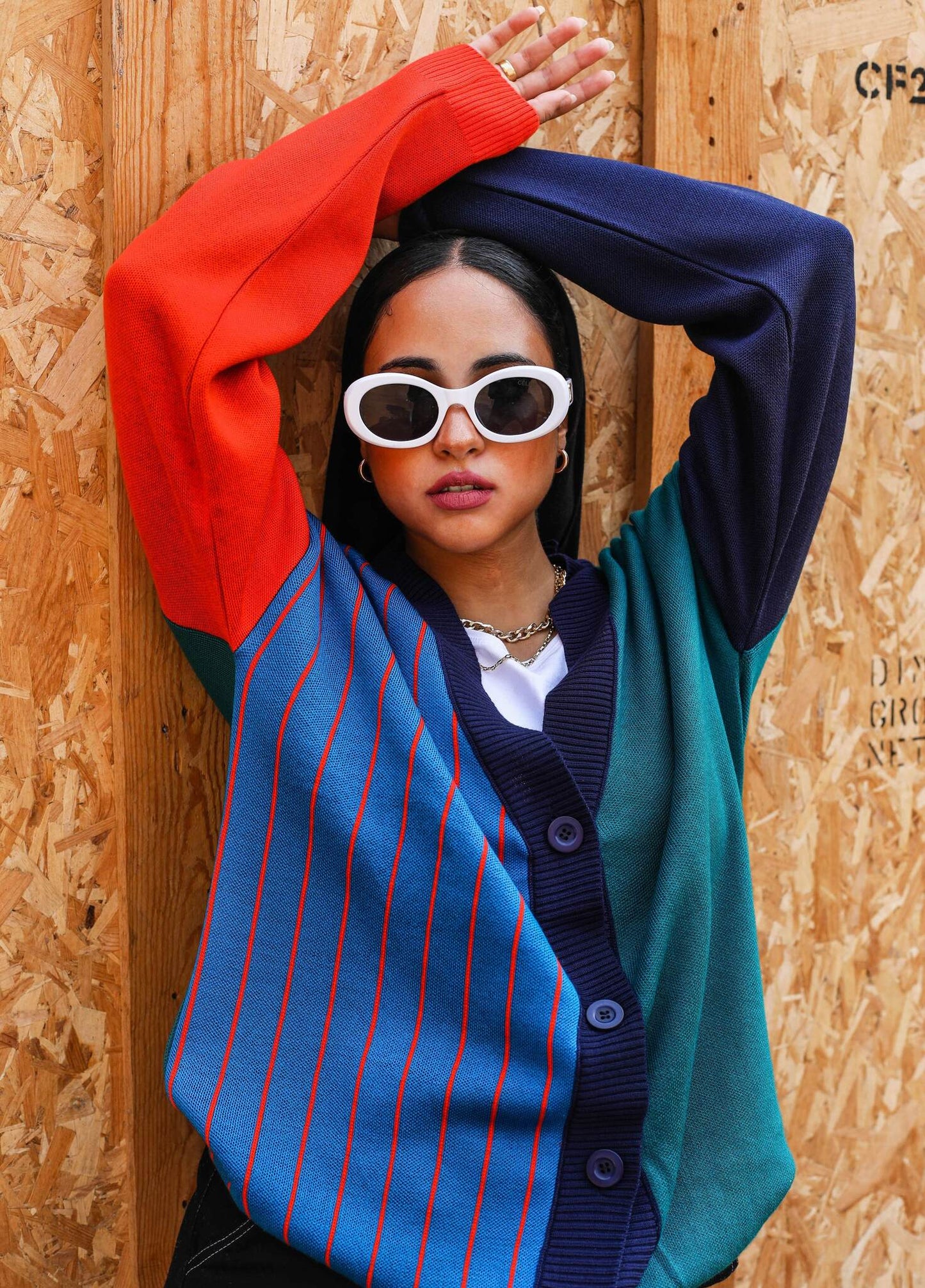 Color Block Cardigan