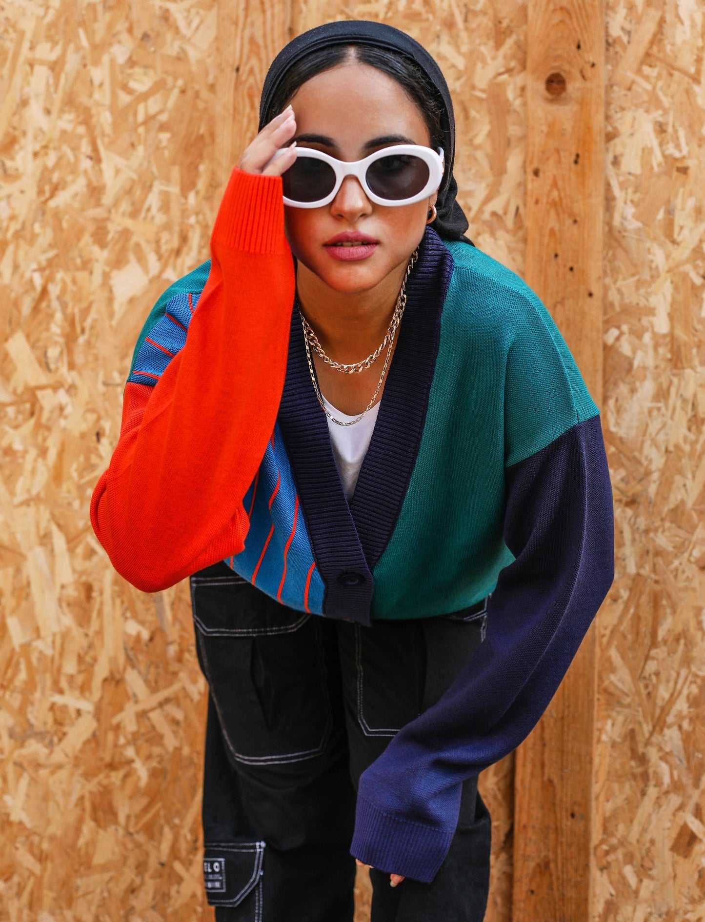Color Block Cardigan