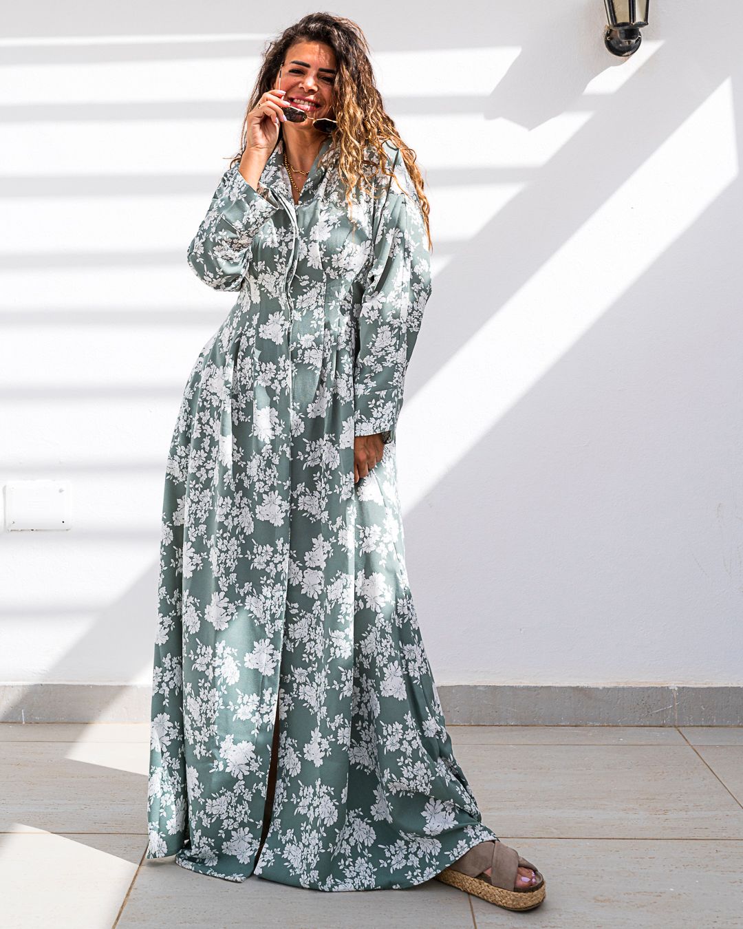 Floral Dress Green