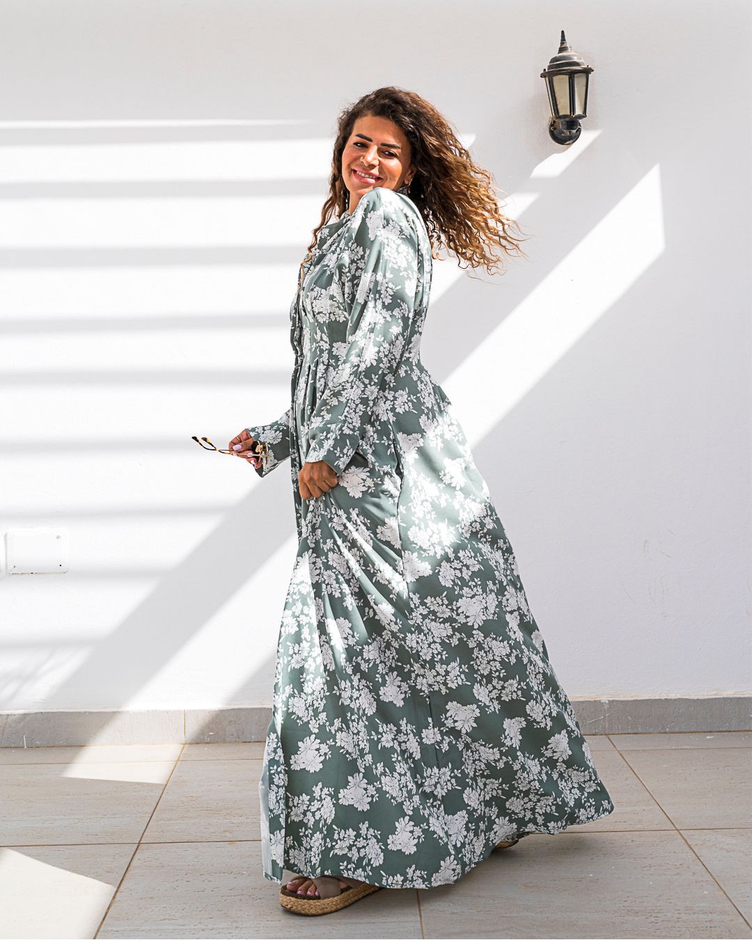 Floral Dress Green