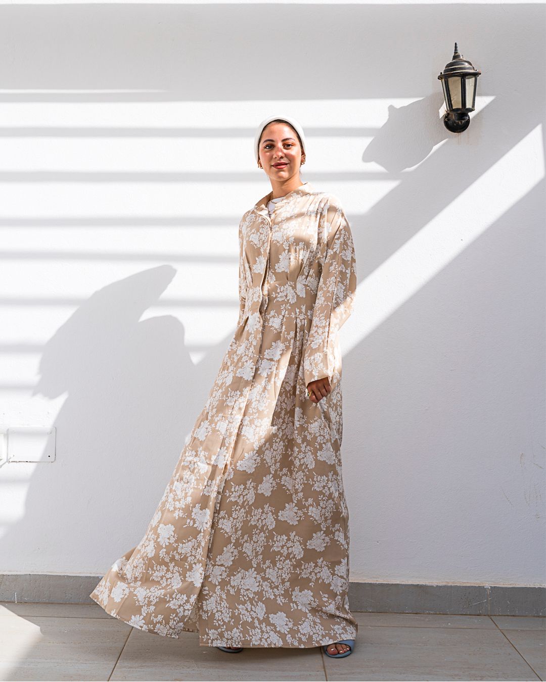 Floral Dress Beige