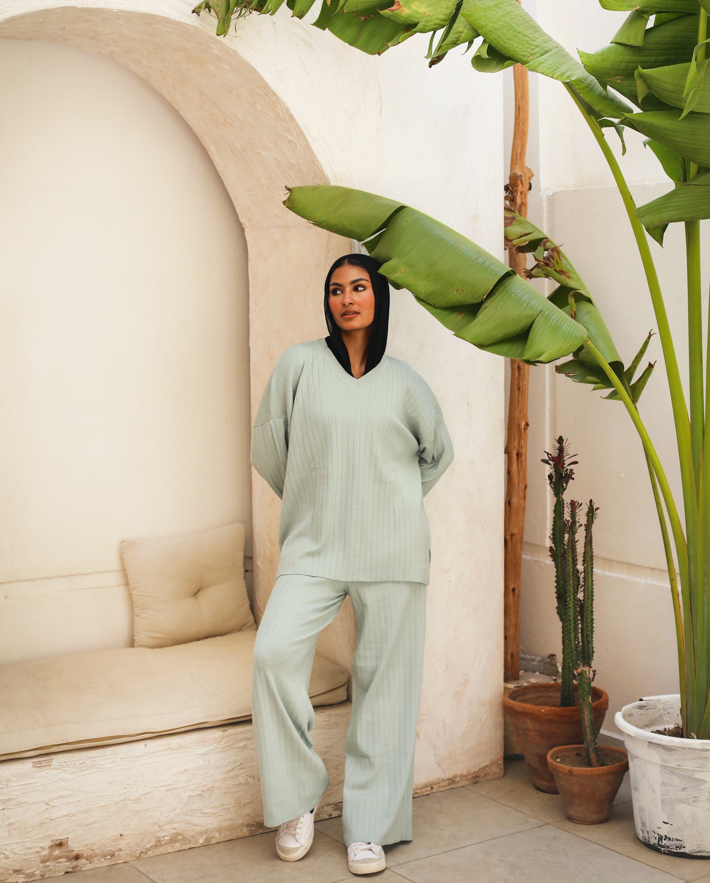 Knitwear Ribbed Set Mint