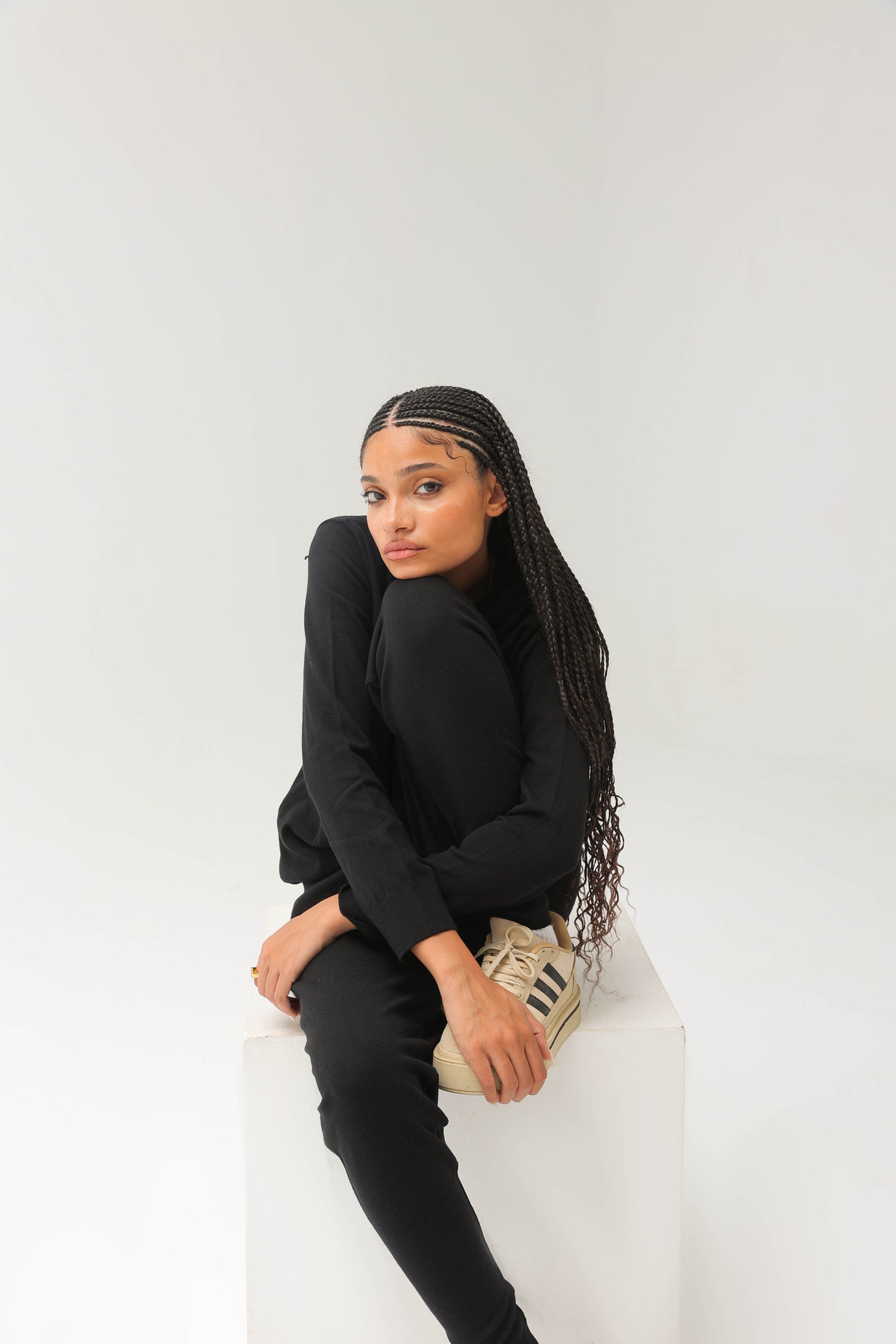 Basic Knitwear Set Black