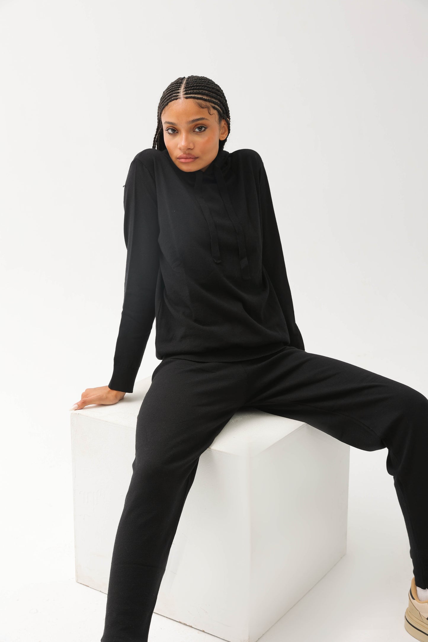 Basic Knitwear Set Black