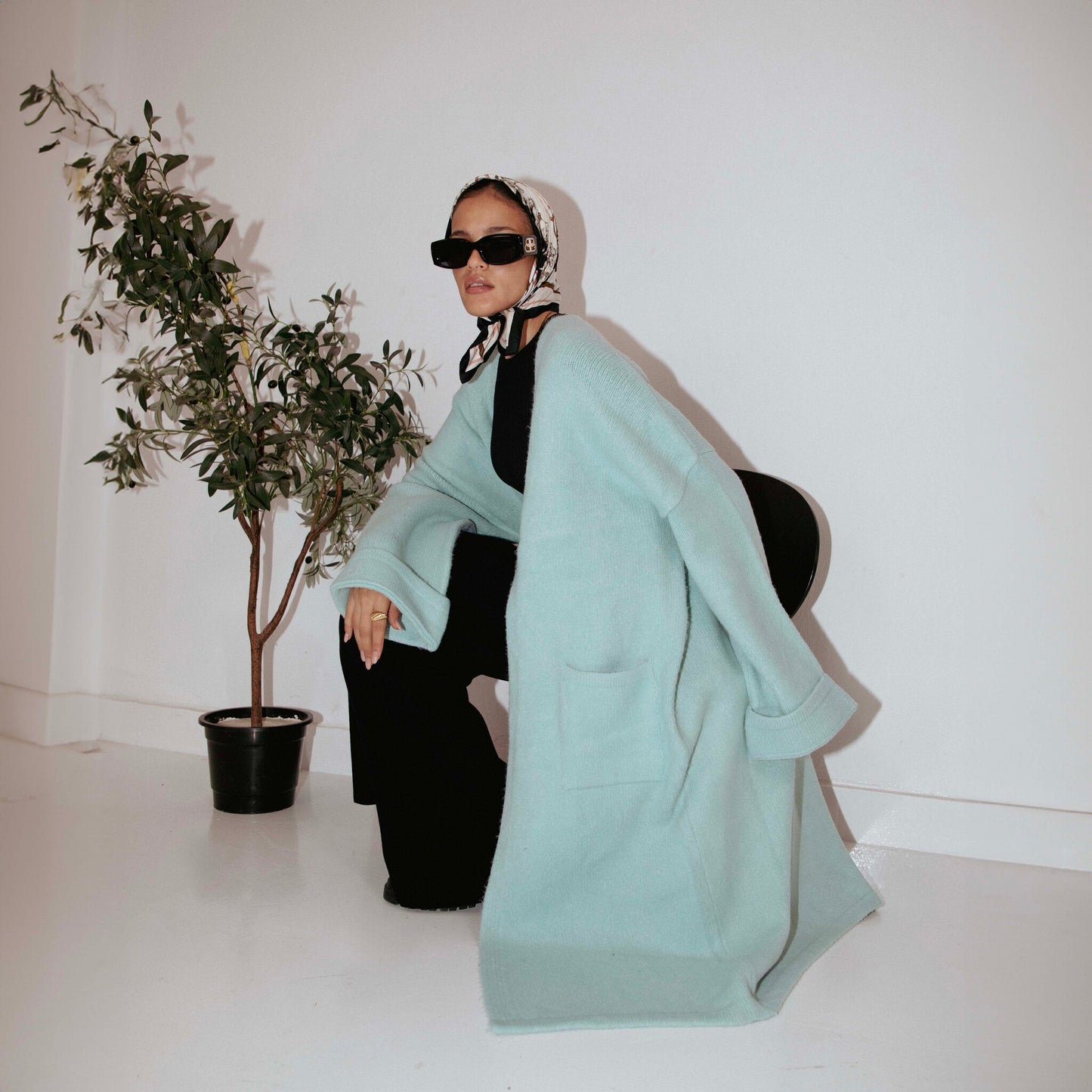Knit Warmth Coat - Mint