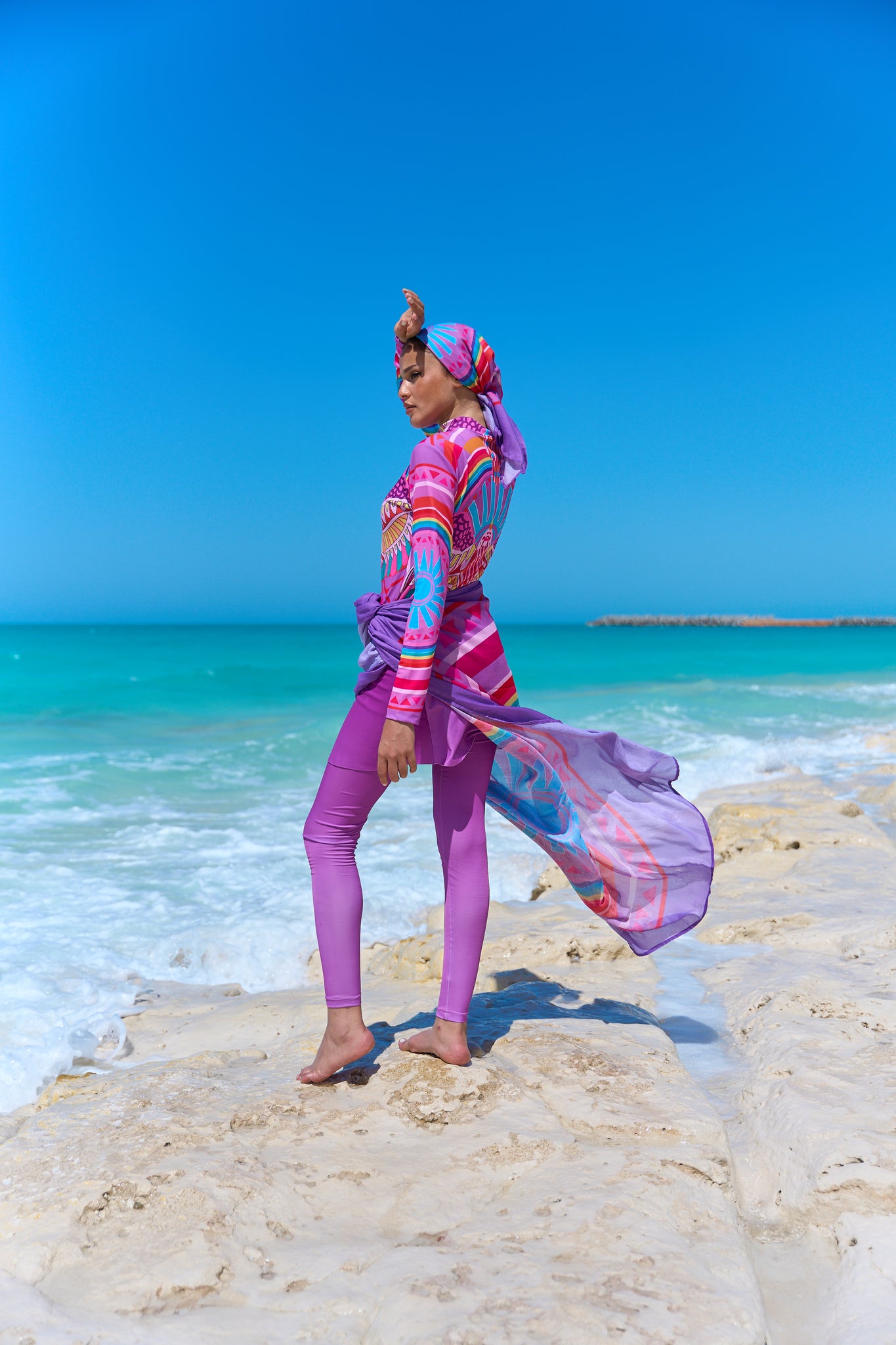Lilac ( 4Pieces + Free Coverup )