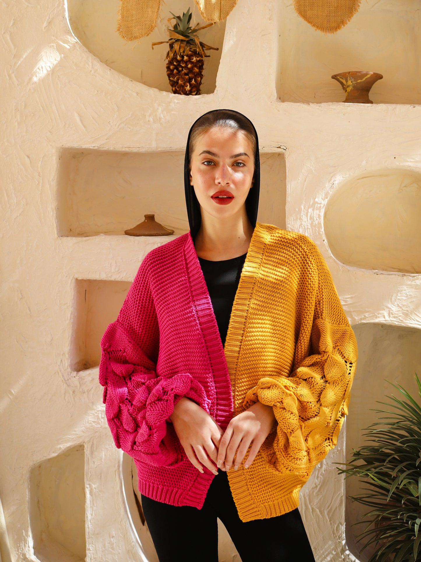 Soft Knitwear Cardigan Fushia