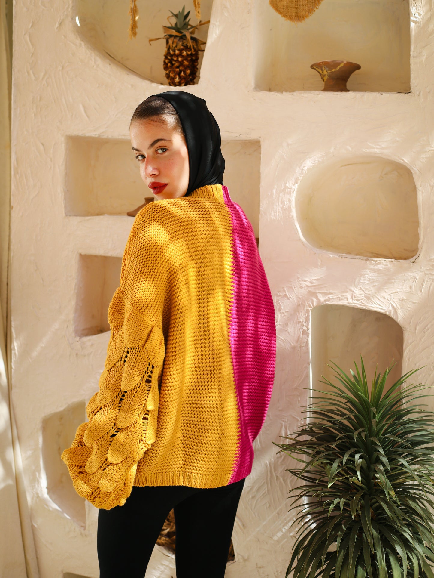 Soft Knitwear Cardigan Fushia