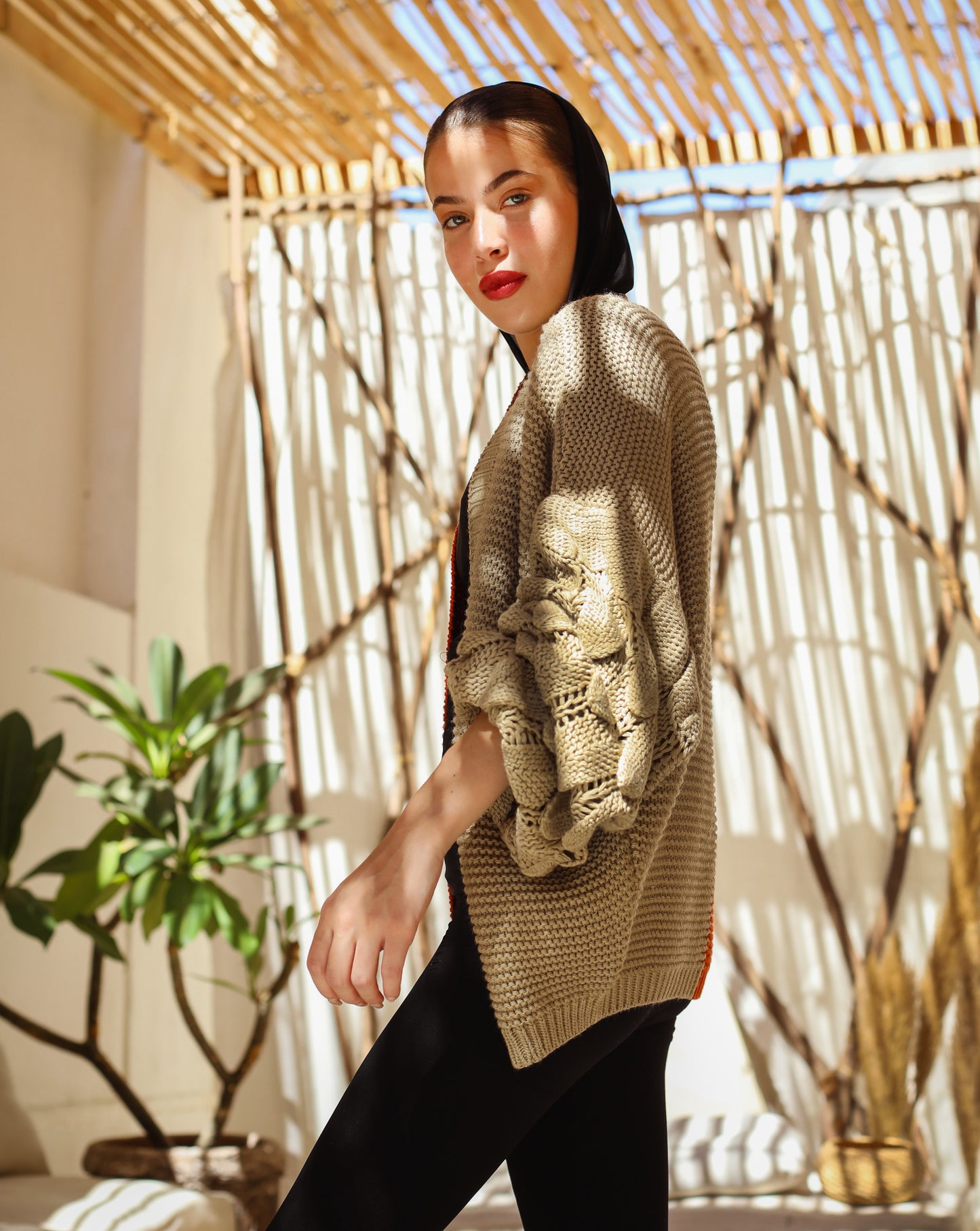 Soft Knitwear Cardigan Camel