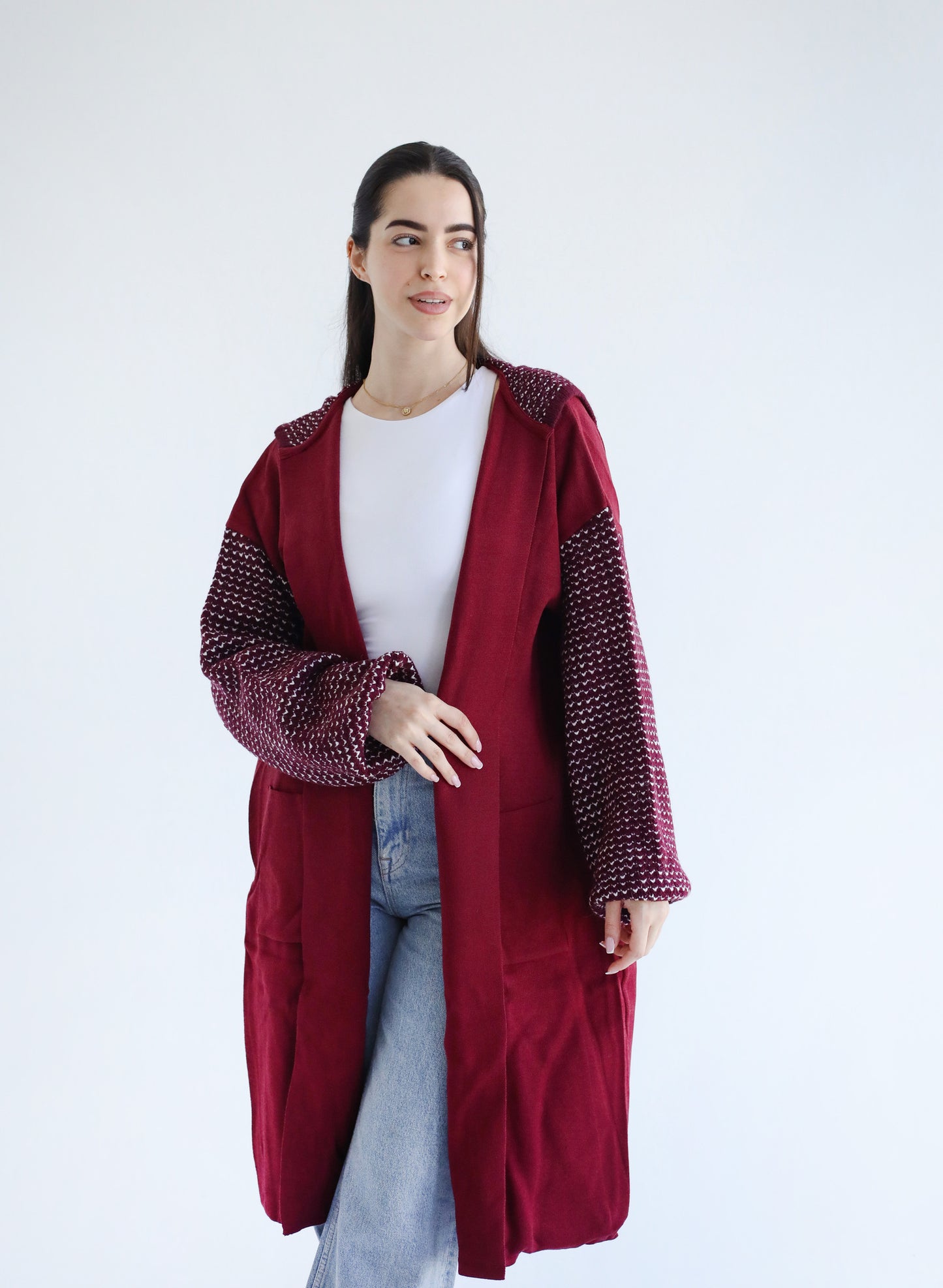 Blended Coat - Burgundy
