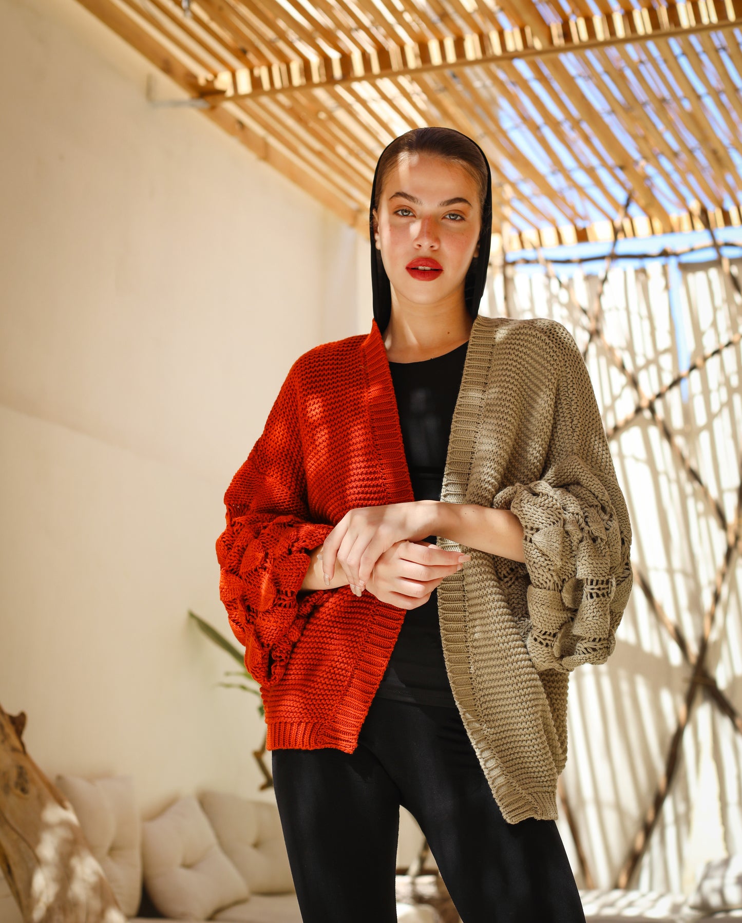 Soft Knitwear Cardigan Camel