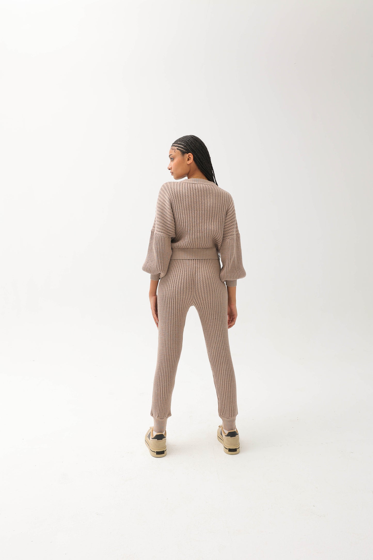 Ribbed Set Beige