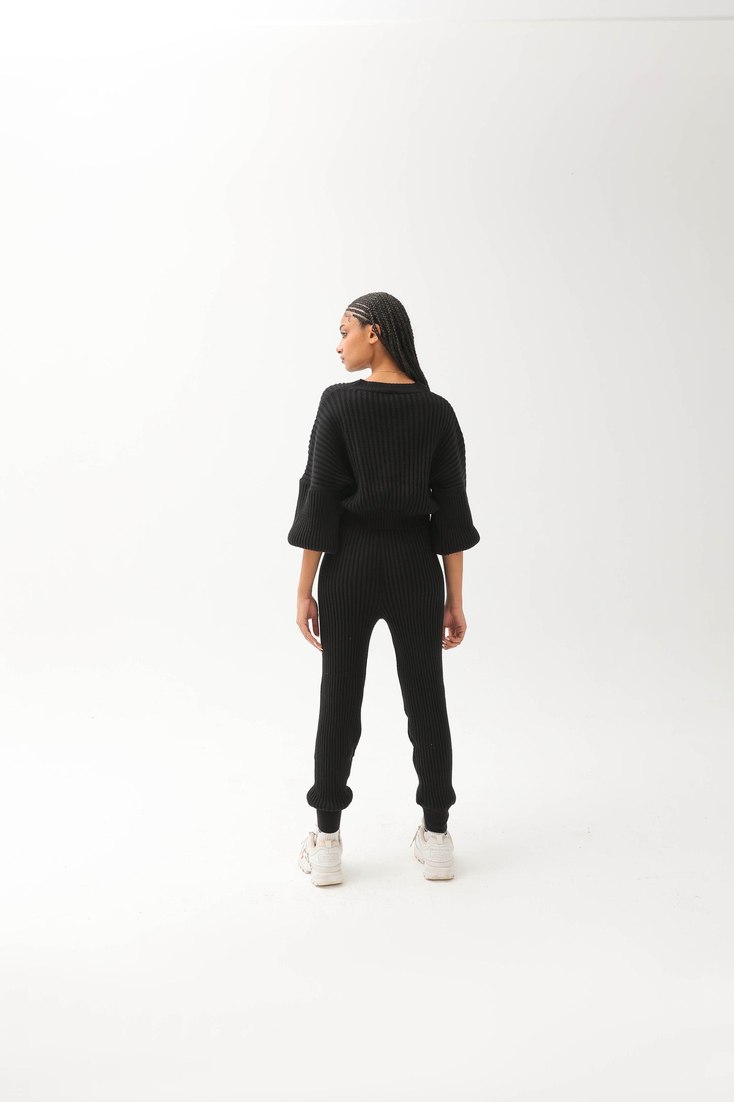 Ribbed Set Black