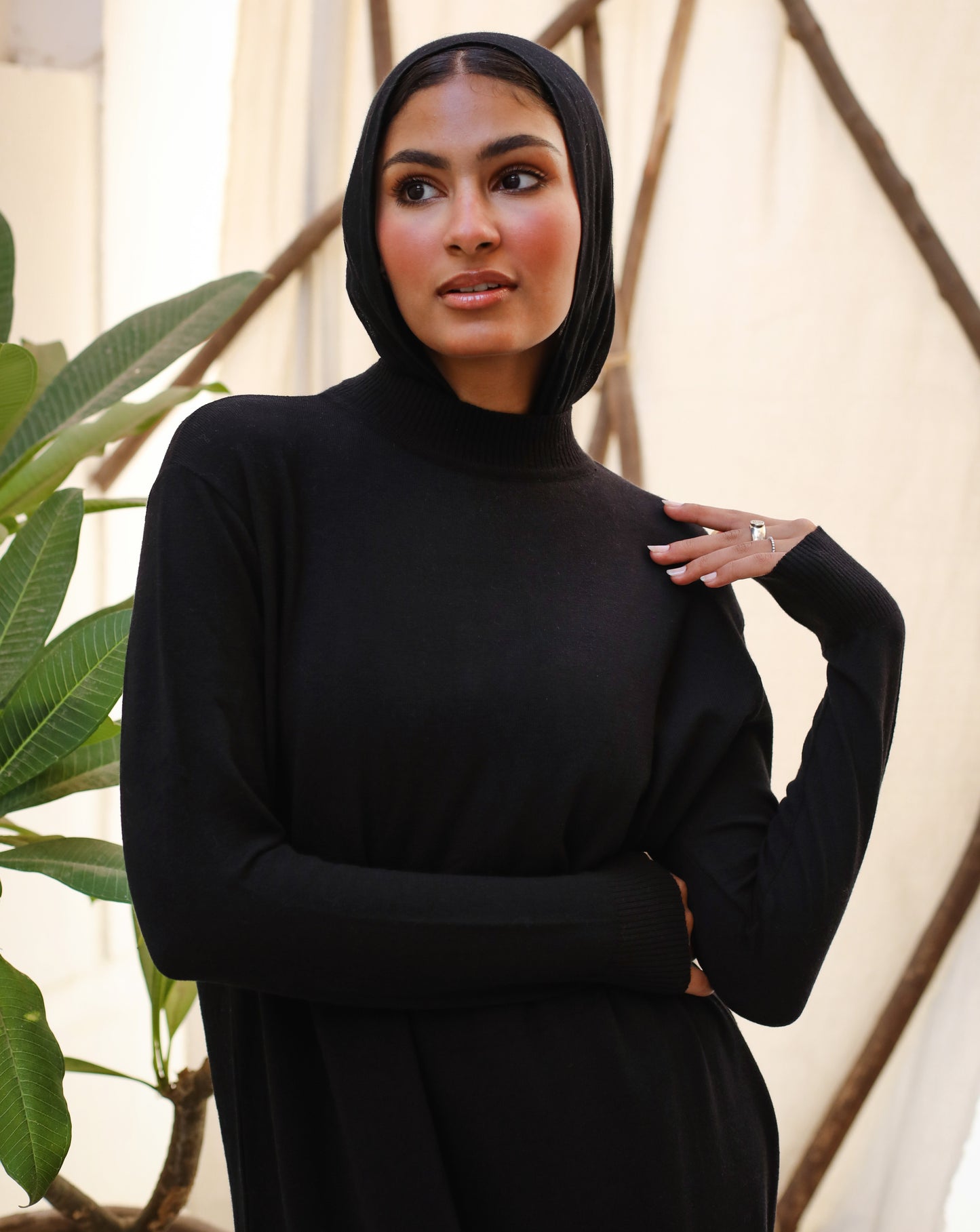 Basic Knitwear Dress Black