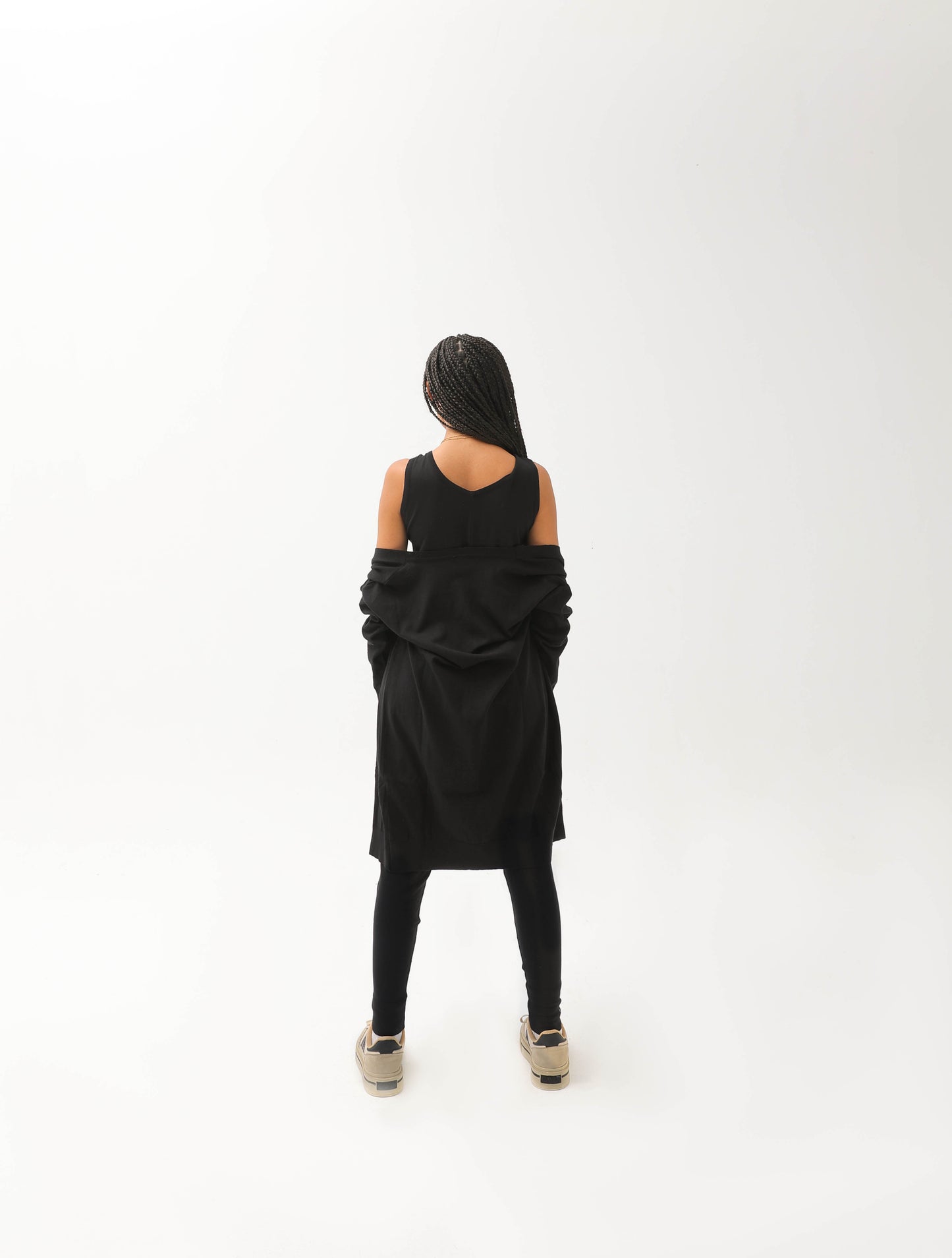 Jumpsuit With Cardigan Set Black