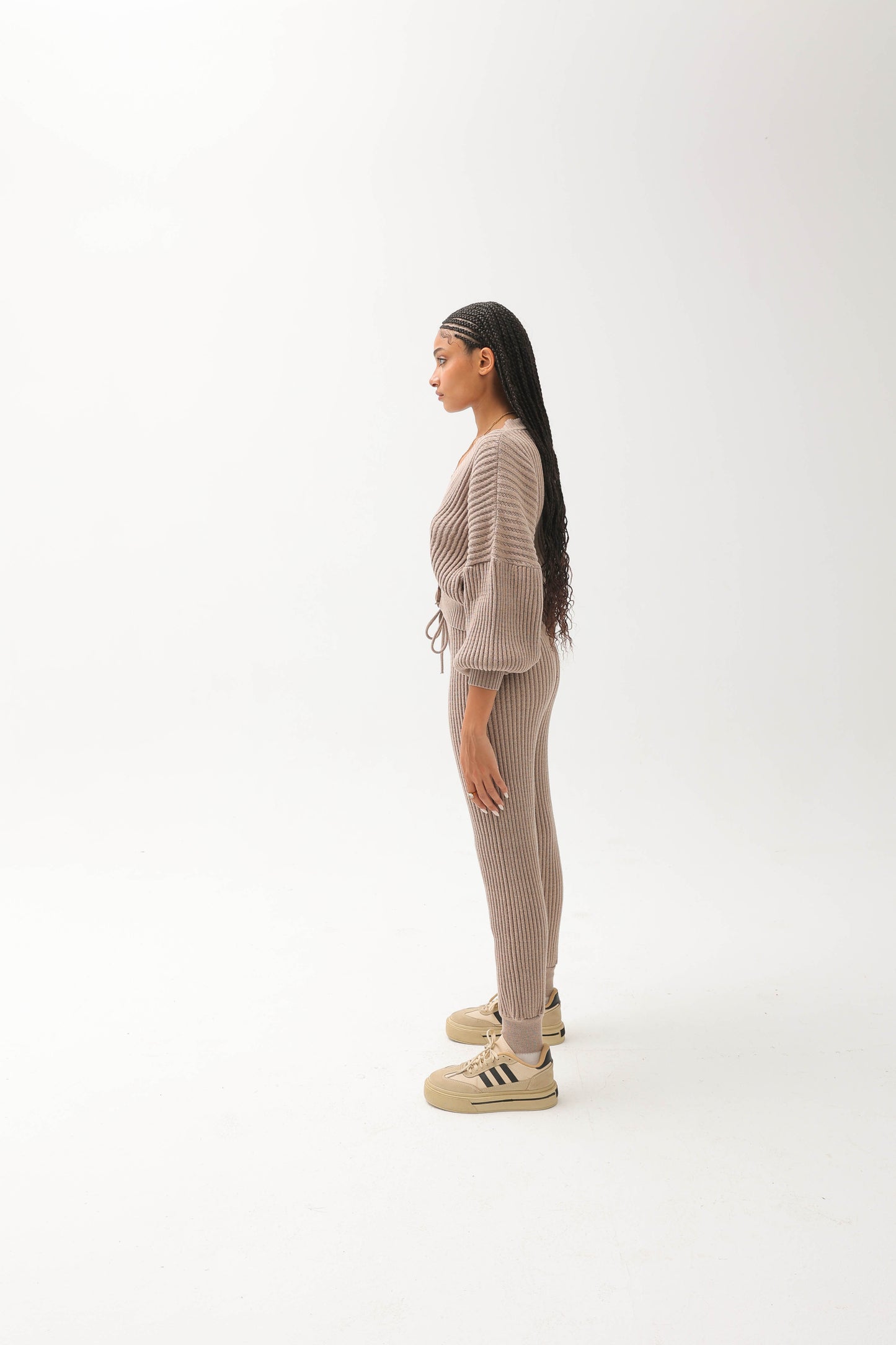 Ribbed Set Beige
