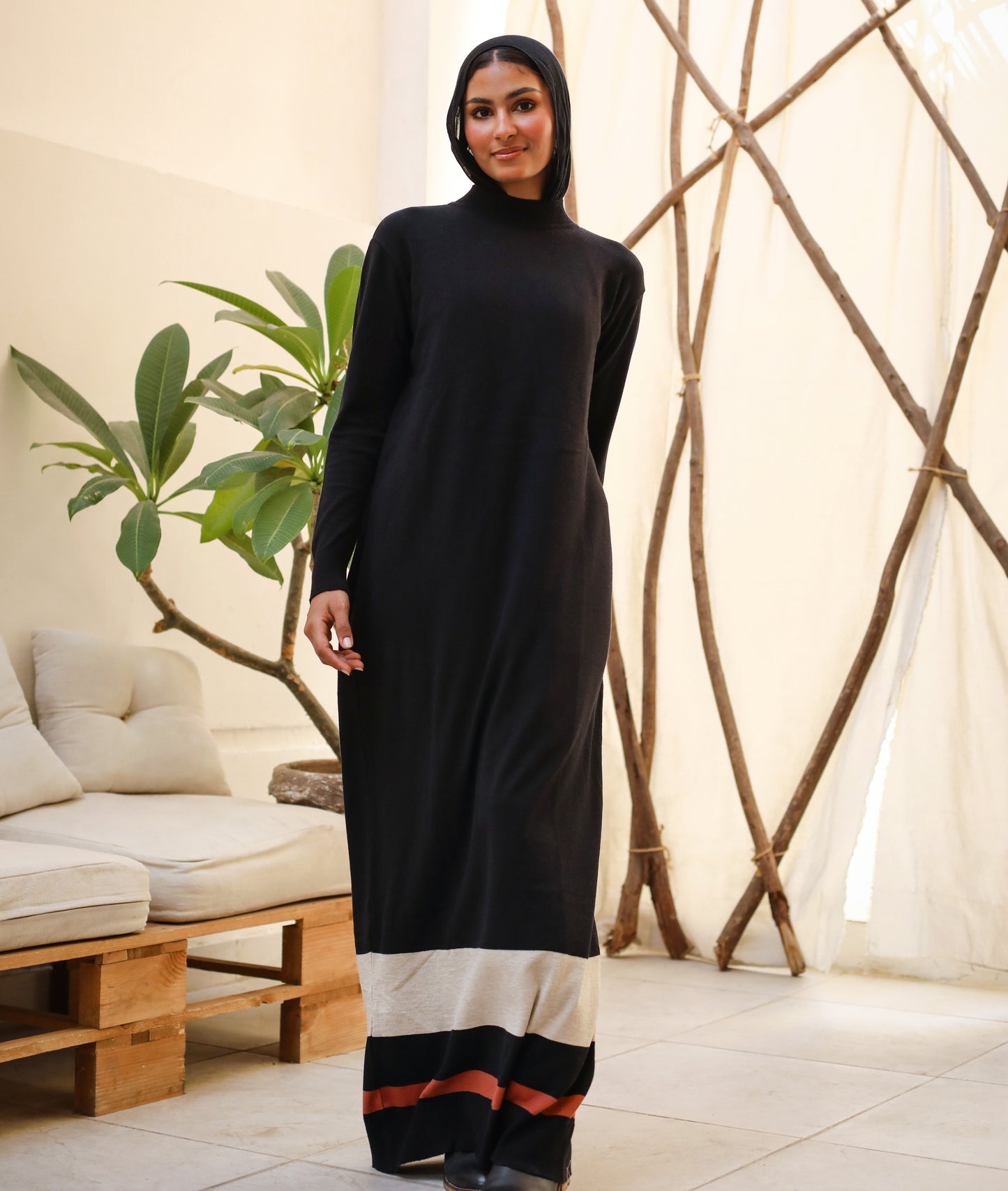 Basic Knitwear Dress Black