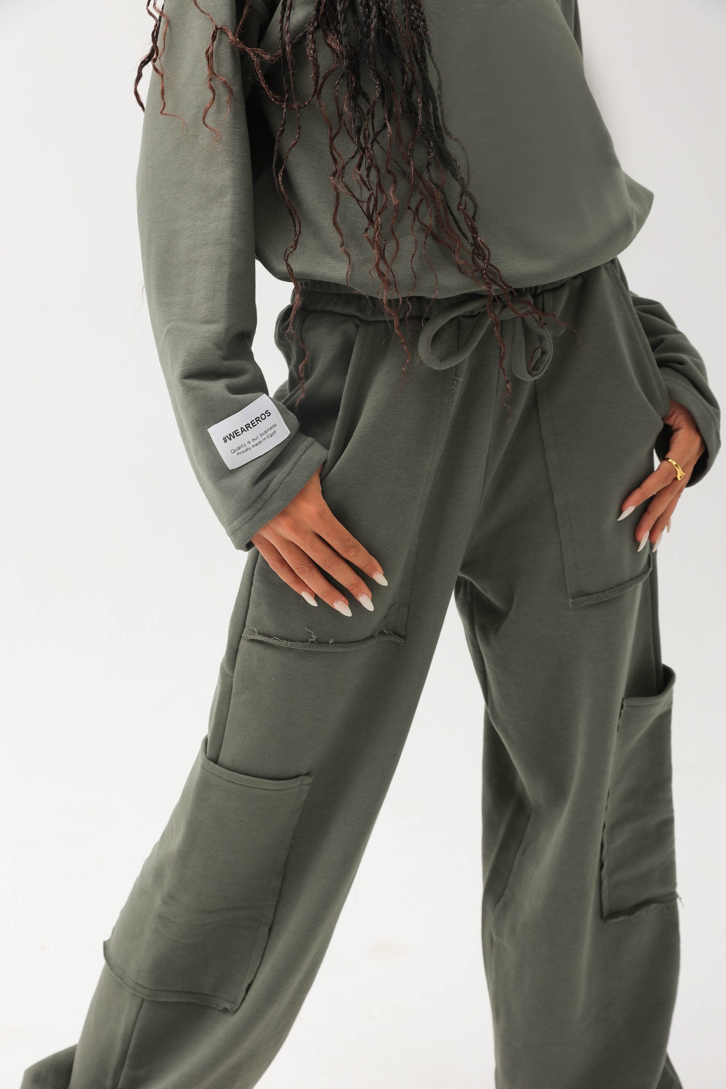 Crop Sweatshirt With Baggy Pant