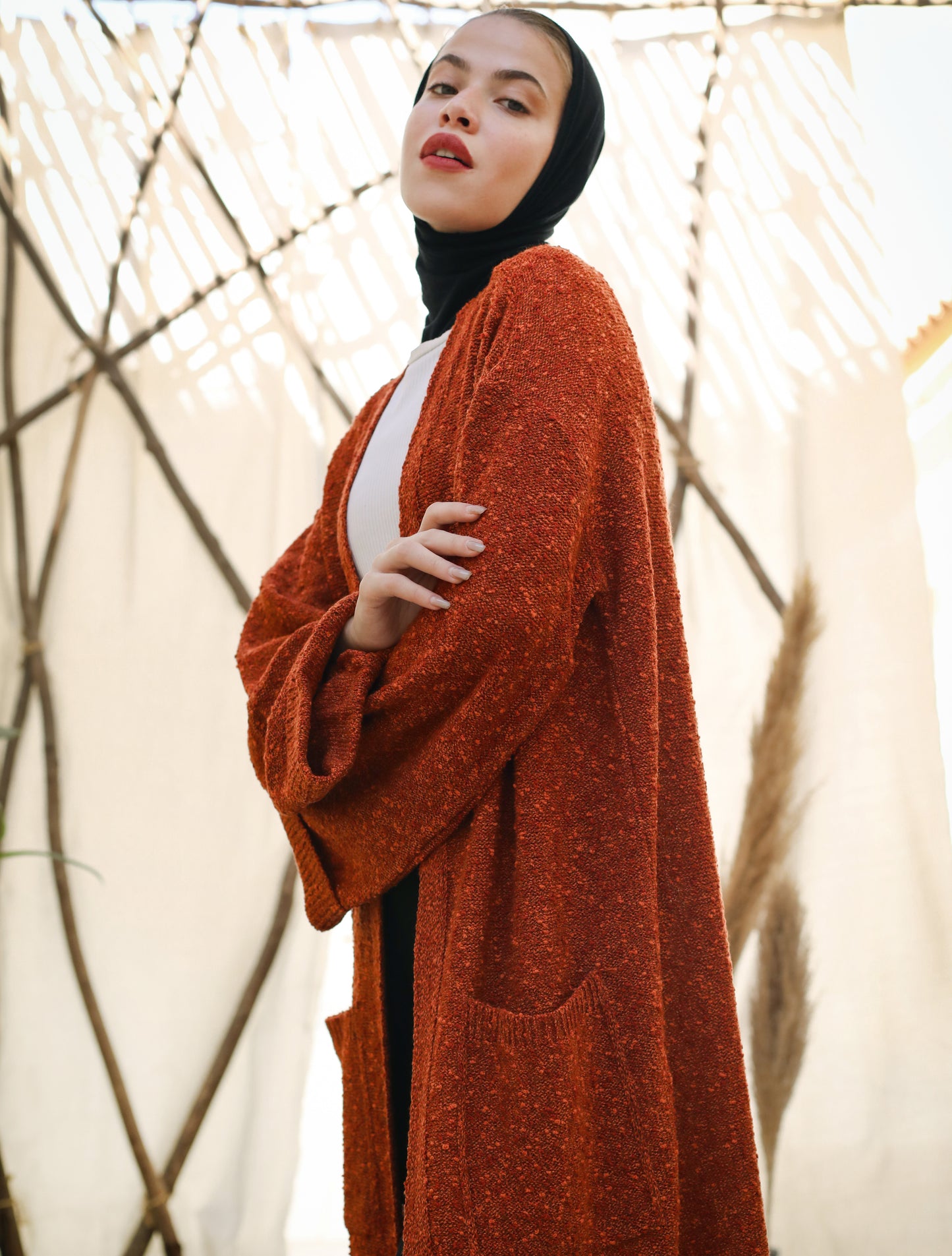 The Tweet Heavy Knitwear Cardigan Orange