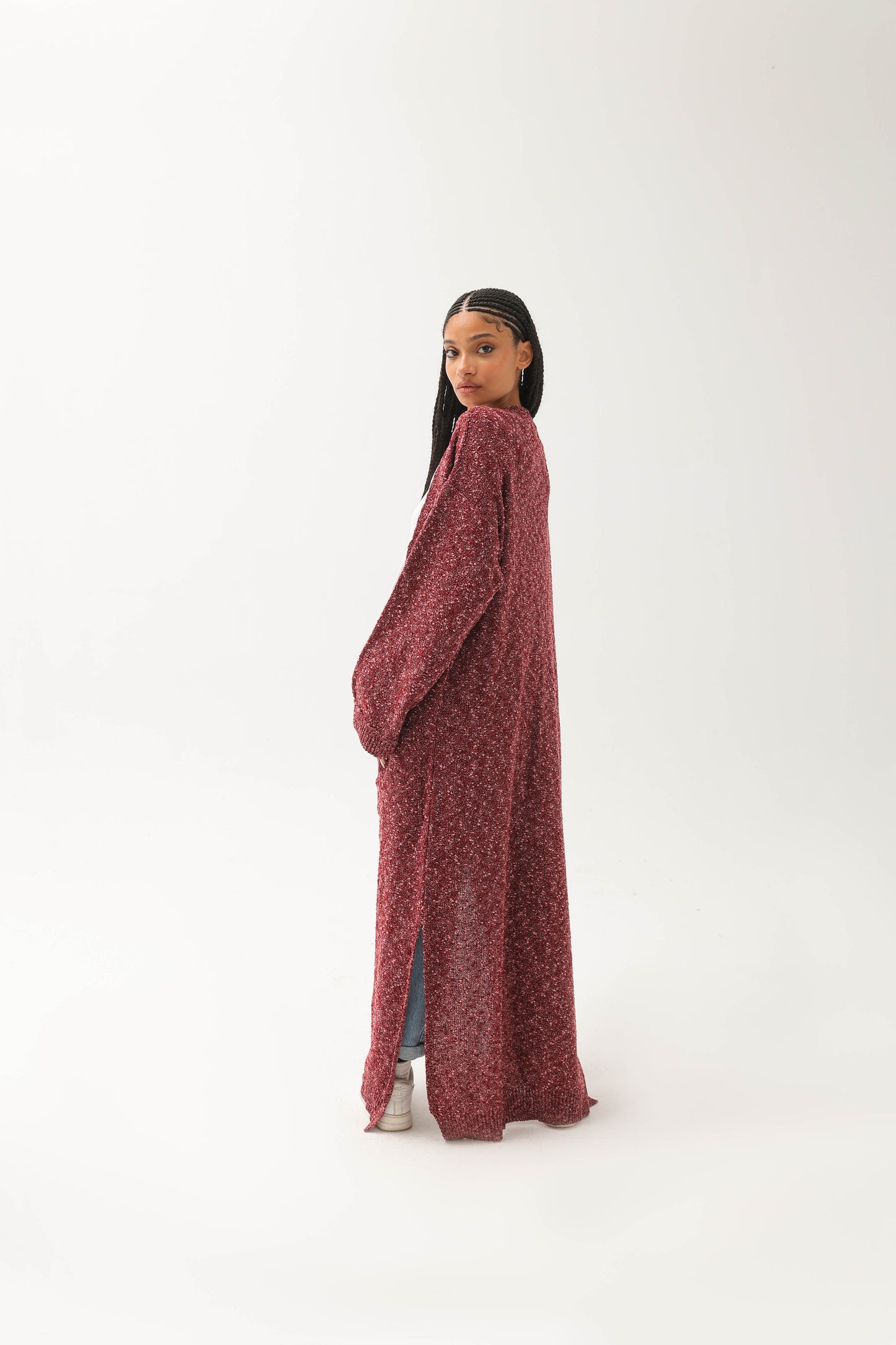 The Tweet Knitwear Cardigan Burgandy