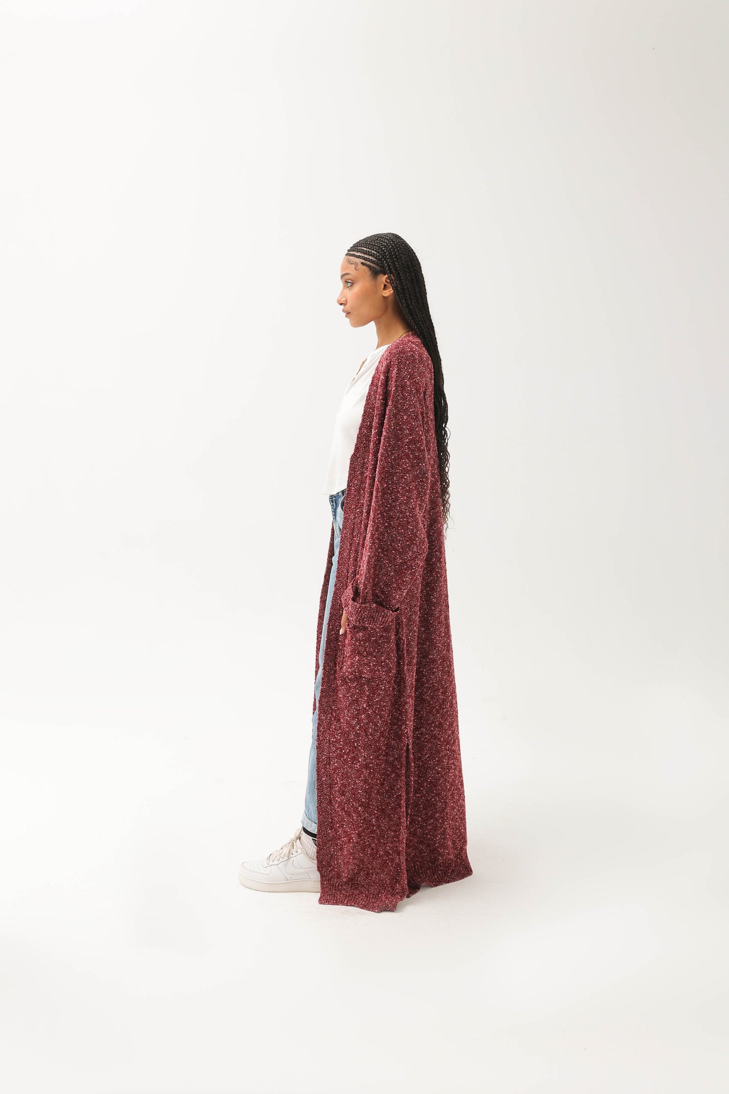 The Tweet Knitwear Cardigan Burgandy