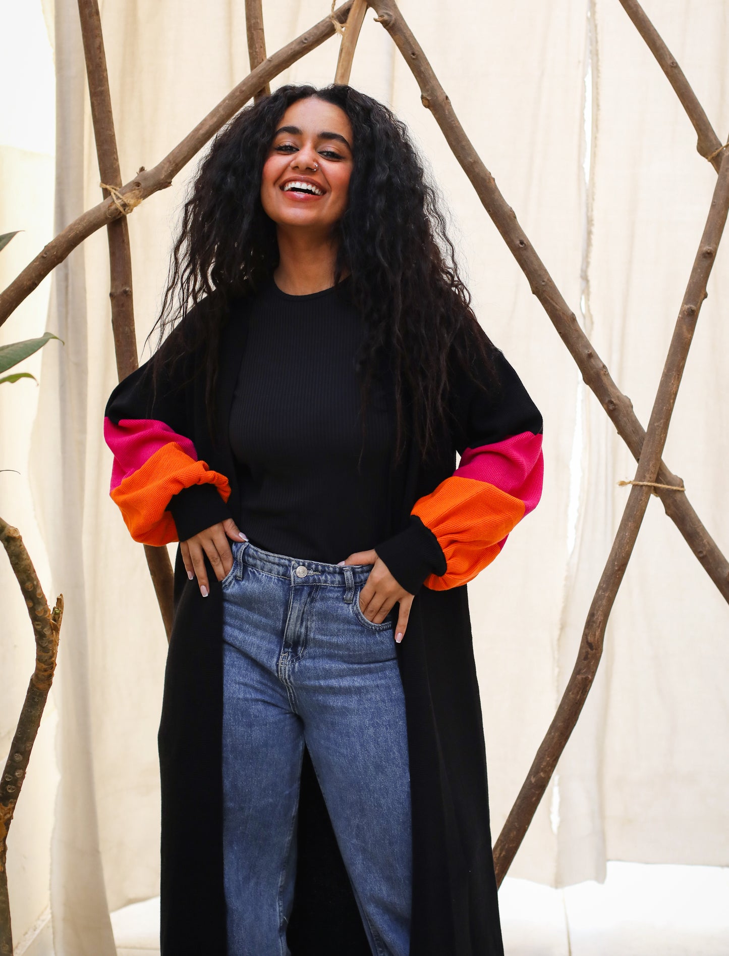 Puffy Sleeves Knitwear Cardigan