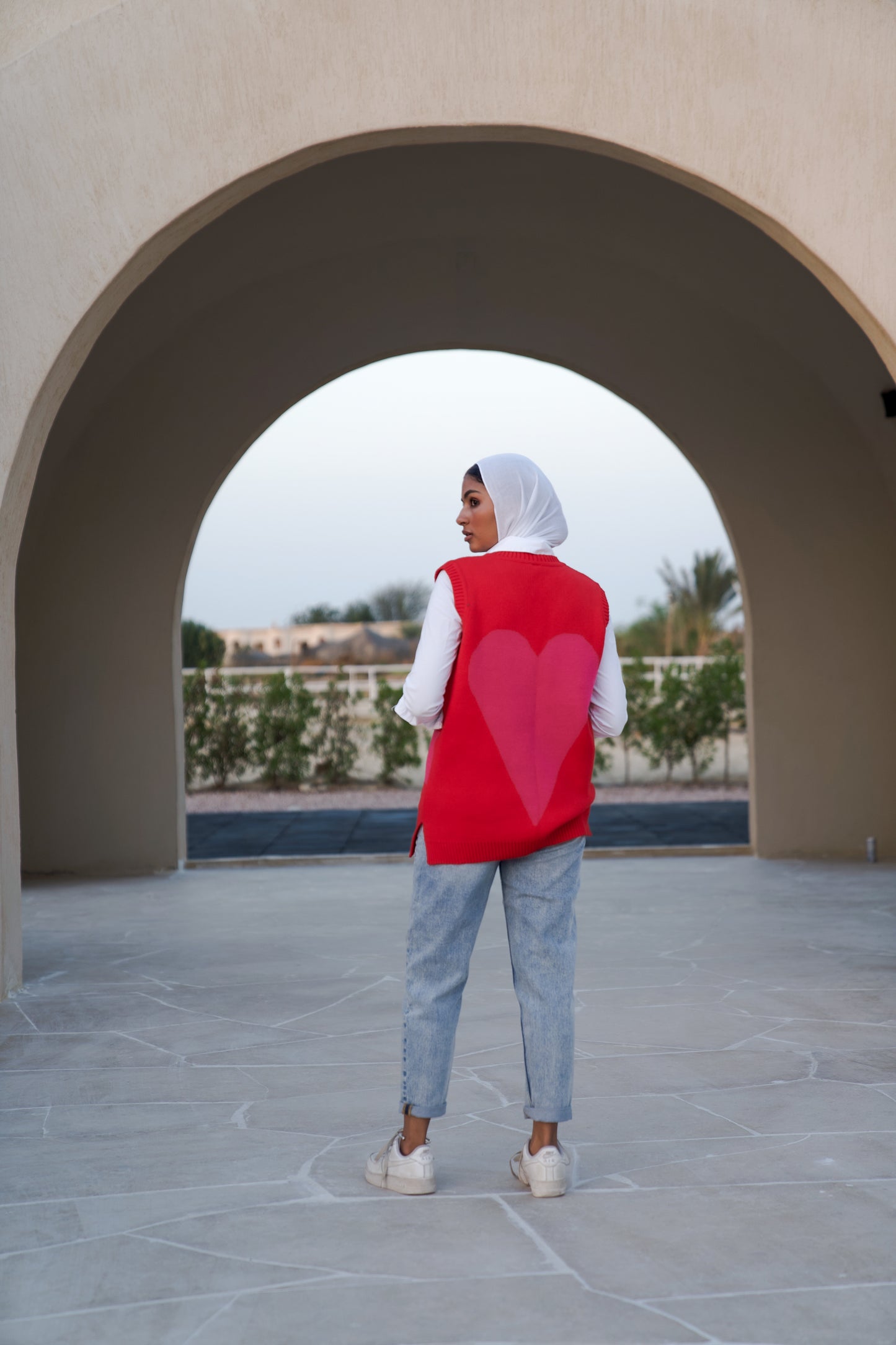 Queen of Heart Vest Pullover Pink