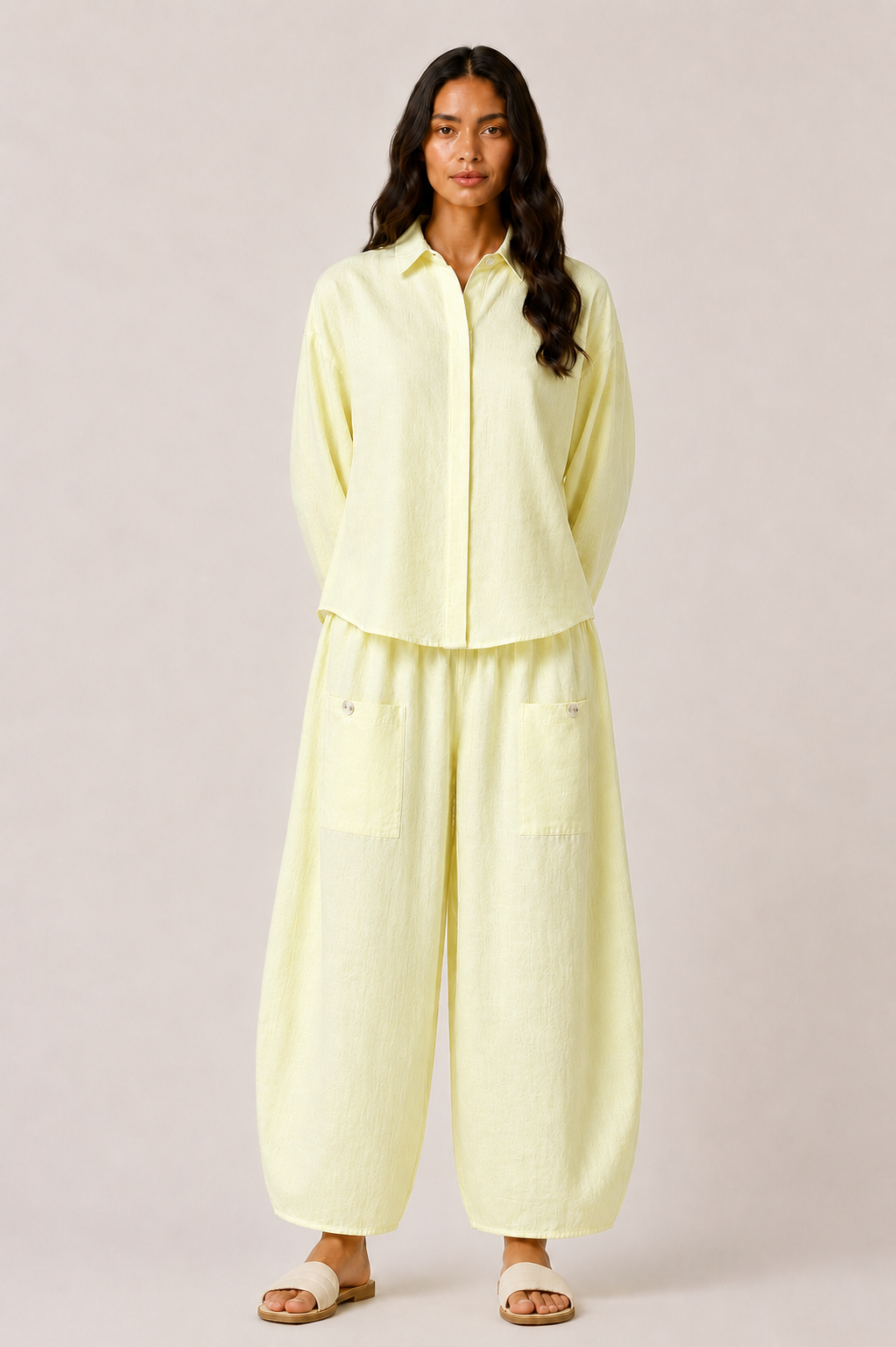 Ballon Linen Set - Yellow