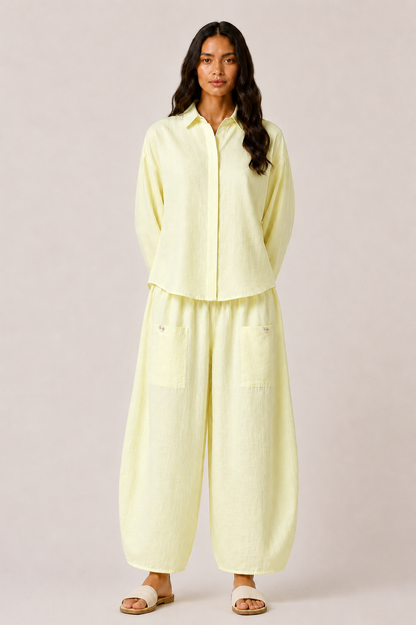 Ballon Linen Set - Yellow