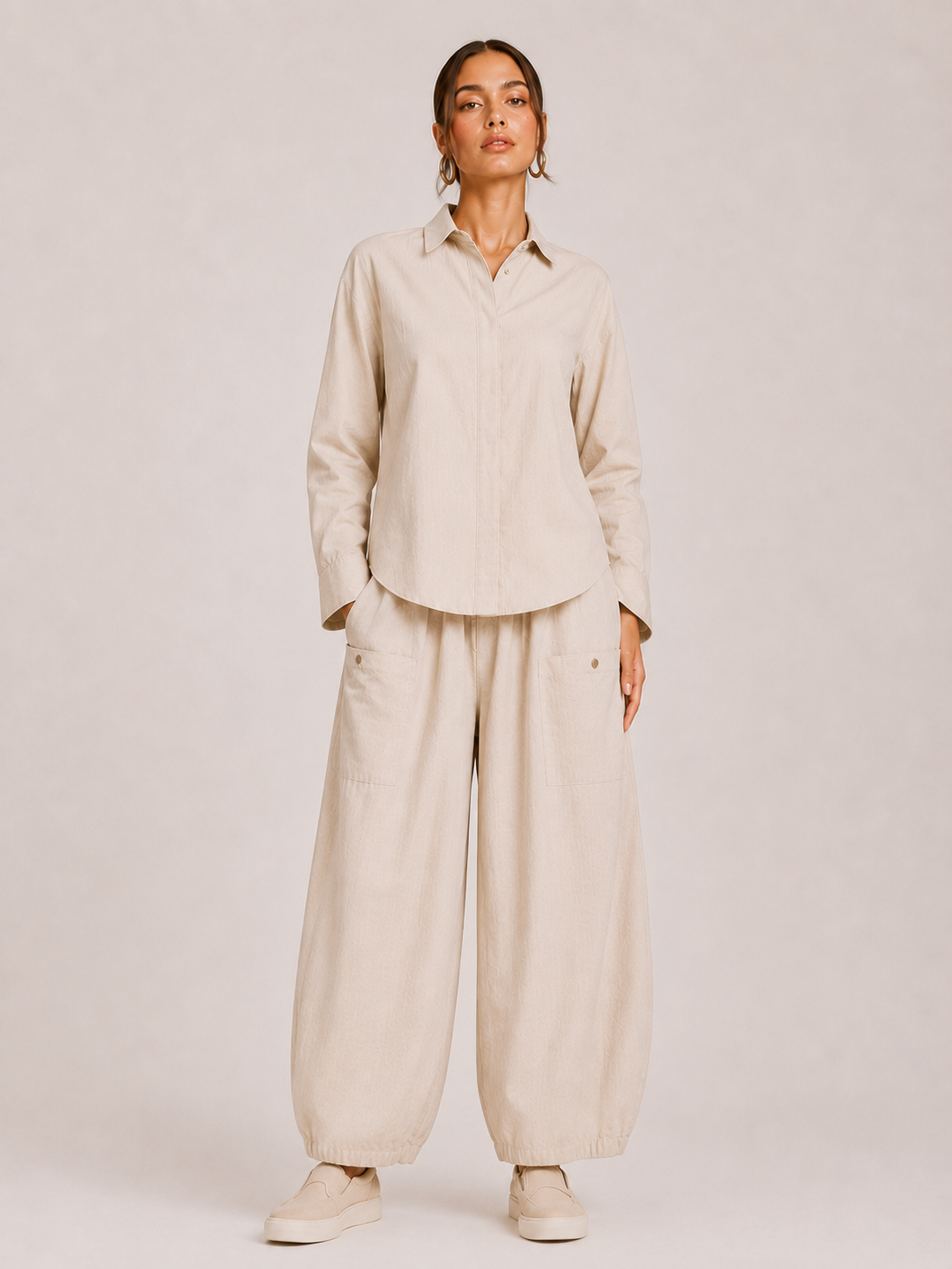 Ballon Linen Set - Beige