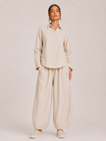 Ballon Linen Set - Beige