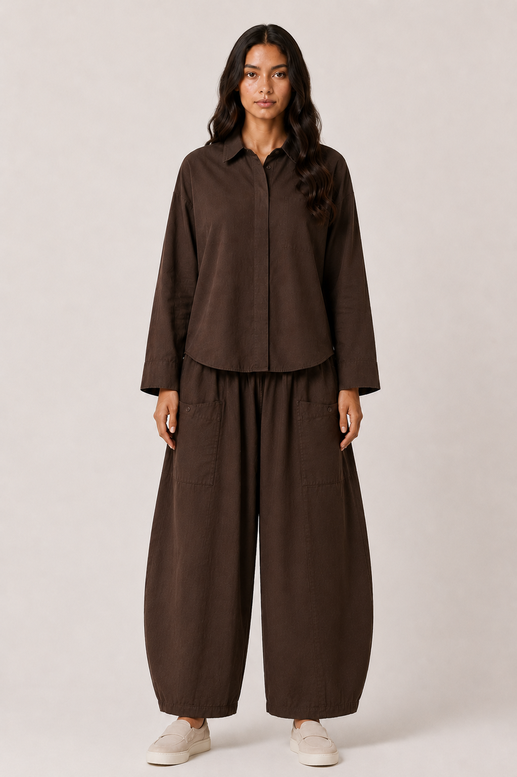 Ballon Linen Set - Brown