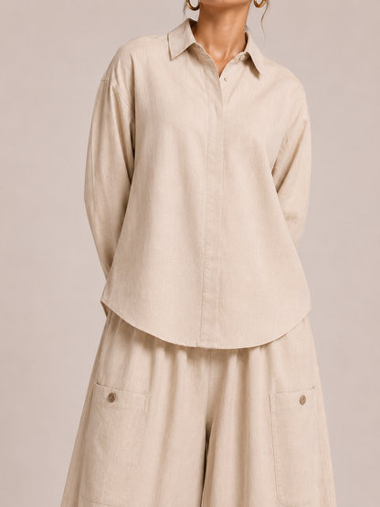 Ballon Linen Set - Beige