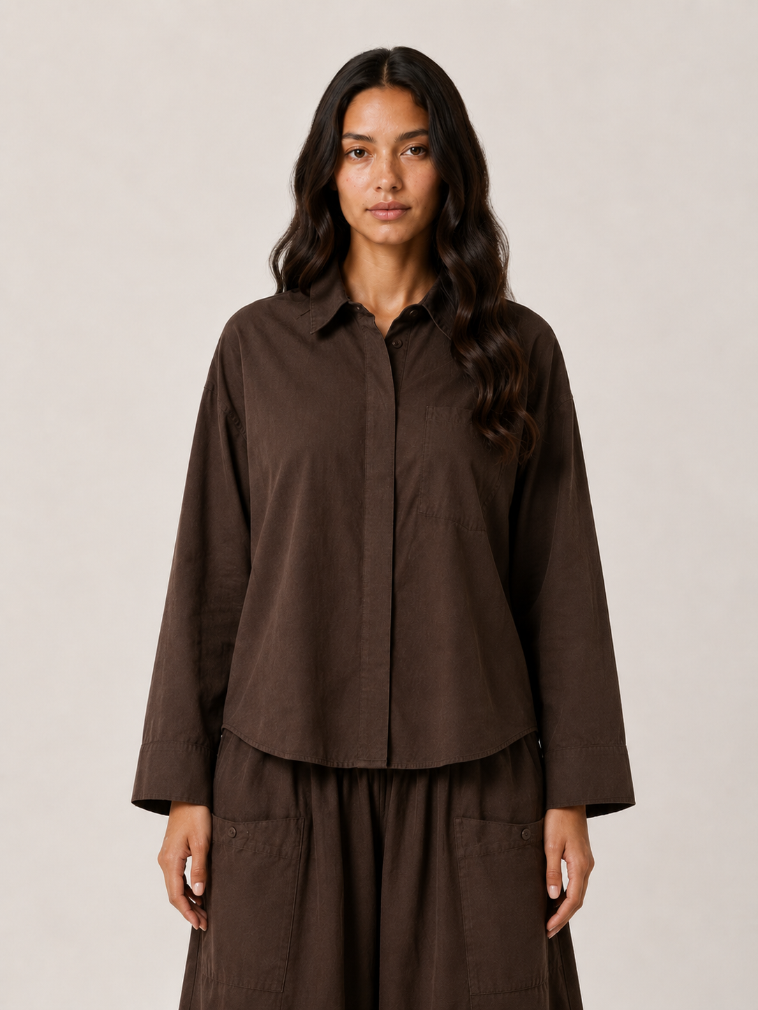 Ballon Linen Set - Brown