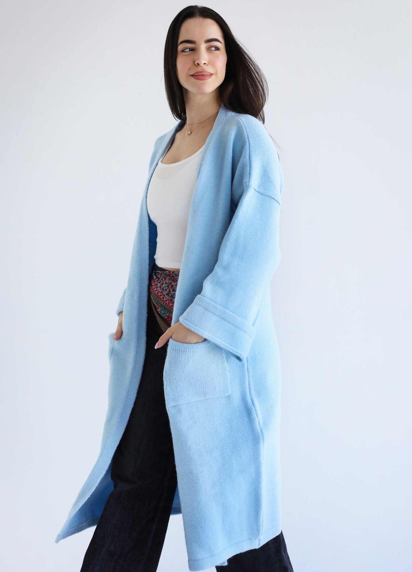 Heavy Knitwear Coat - Mint