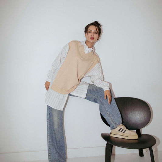 Cozy Mix Shirt - Beige