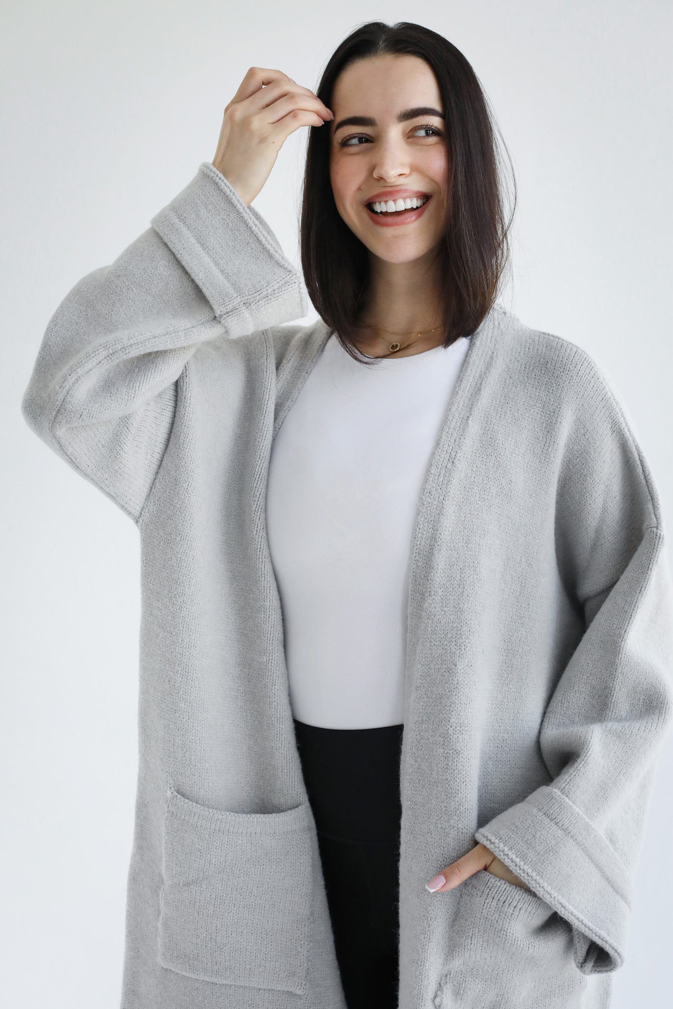 Knit Warmth Coat - Gray