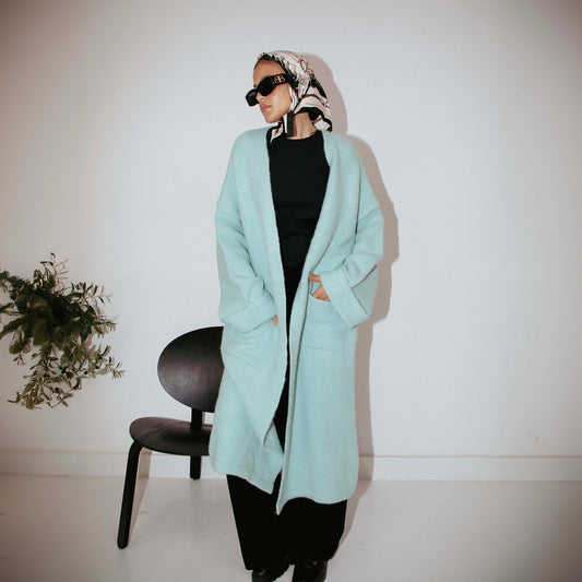 Knit Warmth Coat - Mint