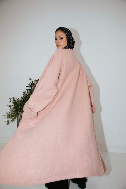 Knit Warmth Coat - Pink