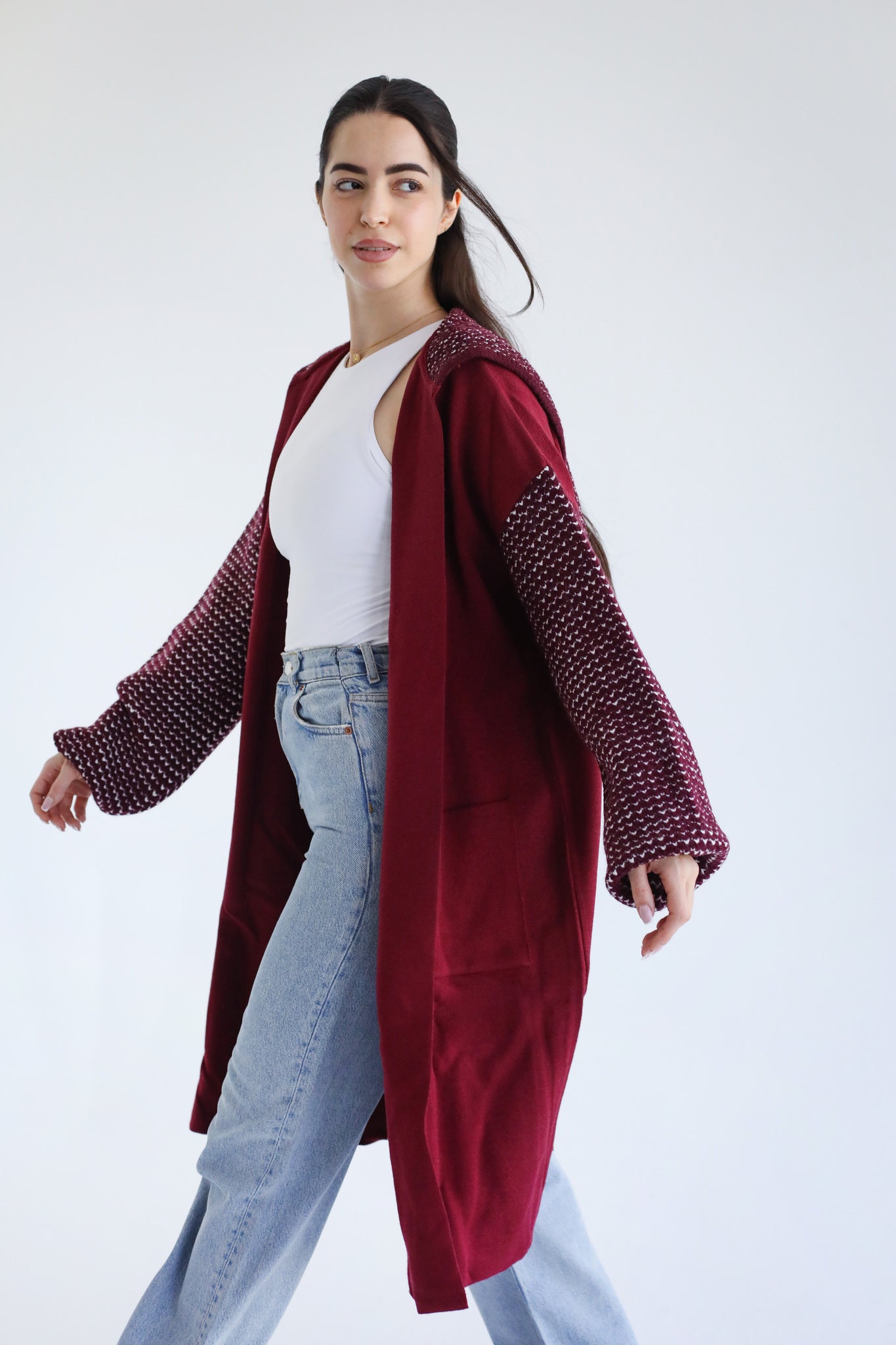 Blended Coat - Burgundy