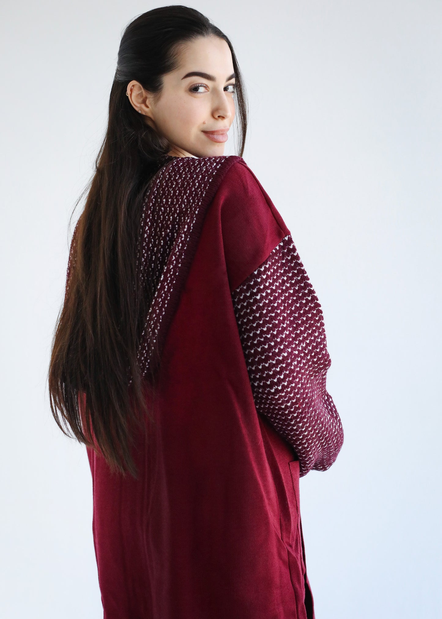 Blended Coat - Burgundy